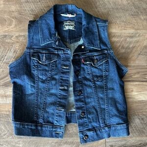 Women’s Levi's Dark Blue Denim Vest
